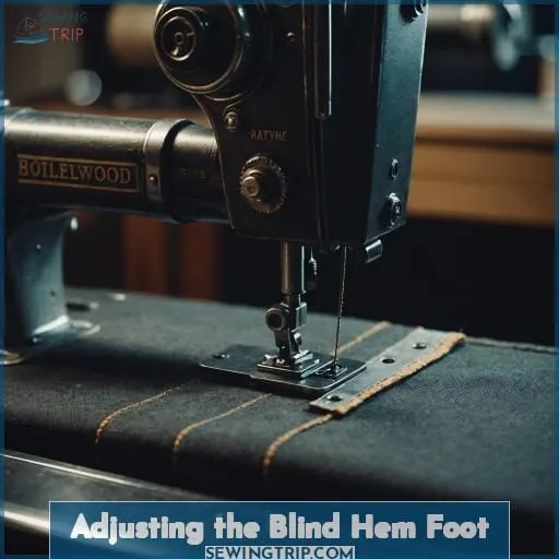 Adjusting the Blind Hem Foot