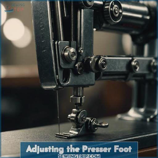 Adjusting the Presser Foot Adjusting the Presser Foot