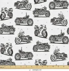 Ambesonne Motorcycle Fabric by The