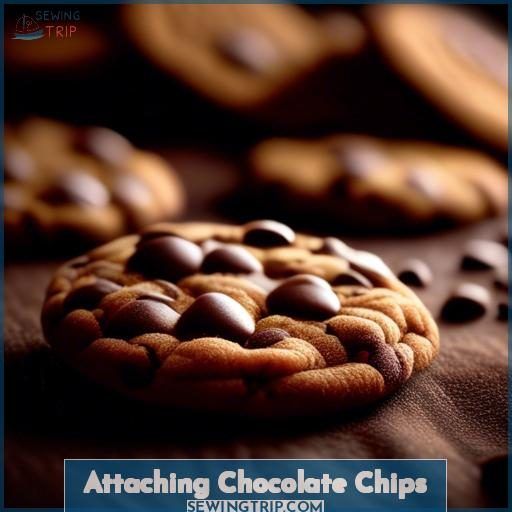 Attaching Chocolate Chips