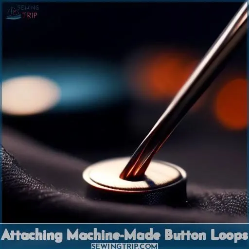 Attaching Machine-Made Button Loops