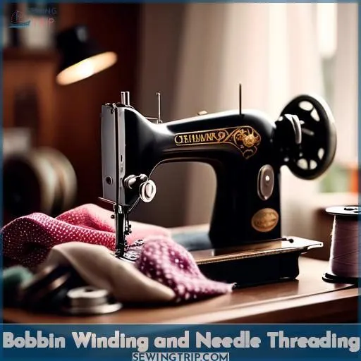 Bobbin Winding and Needle Threading
