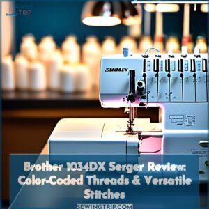 Brother 1034DX Serger Review: Color-Coded Threads & Versatile Stitches 9 brother 1034dx serger review