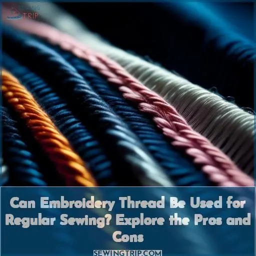 can embroidery thread be used for regular sewing