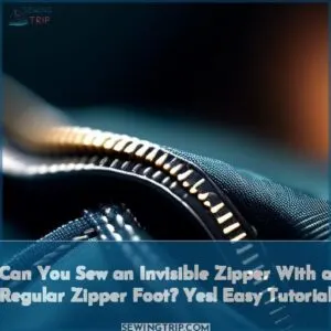 can you sew an invisible zipper with a regular zipper foot
