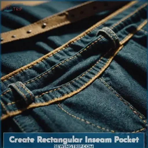 Create Rectangular Inseam Pocket