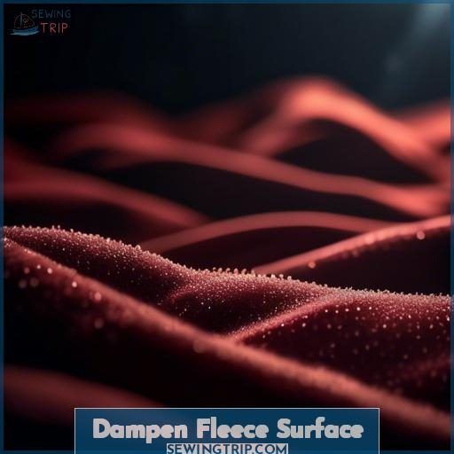 Dampen Fleece Surface Dampen Fleece Surface