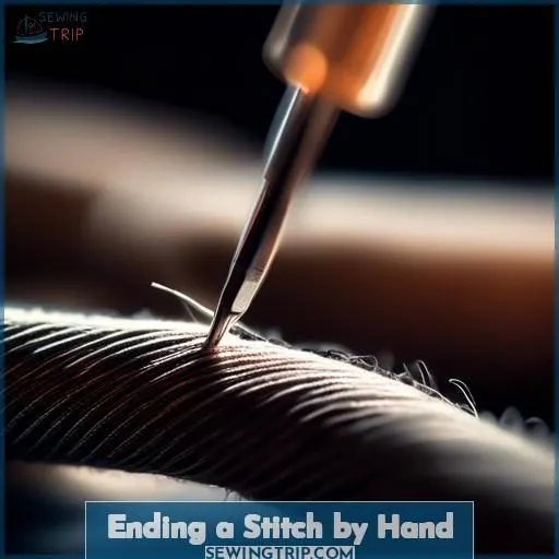 Ending a Stitch by Hand