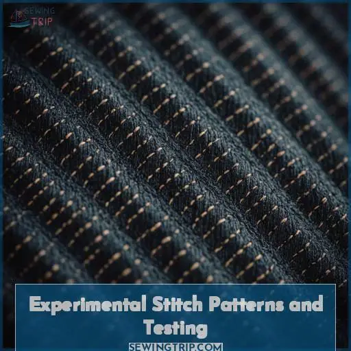 Experimental Stitch Patterns and Testing