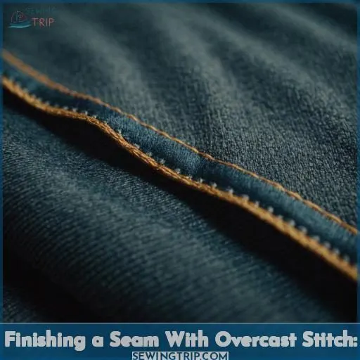 Finishing a Seam With Overcast Stitch: