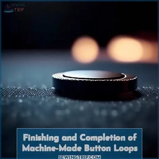 Finishing and Completion of Machine-Made Button Loops