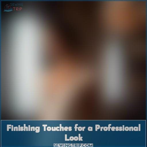 Finishing Touches for a Professional Look Finishing Touches for a Professional Look