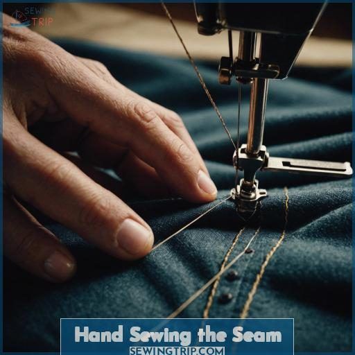 Hand Sewing the Seam