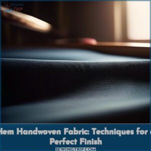 how do you hem a hand woven fabric