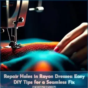 how to fix a hole in a rayon dress