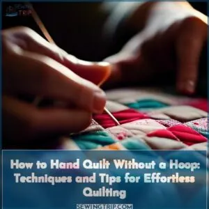 how to hand quilt without a hoop