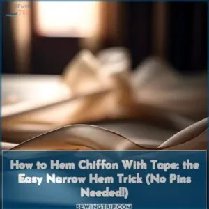 how to hem chiffon with tape