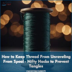 how to keep thread from unraveling from spool