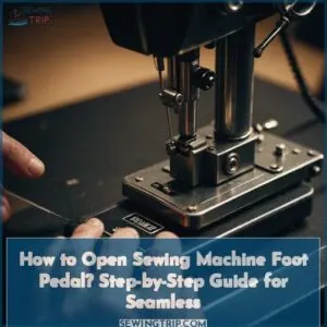 how to open sewing machine foot pedal