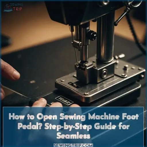 how to open sewing machine foot pedal