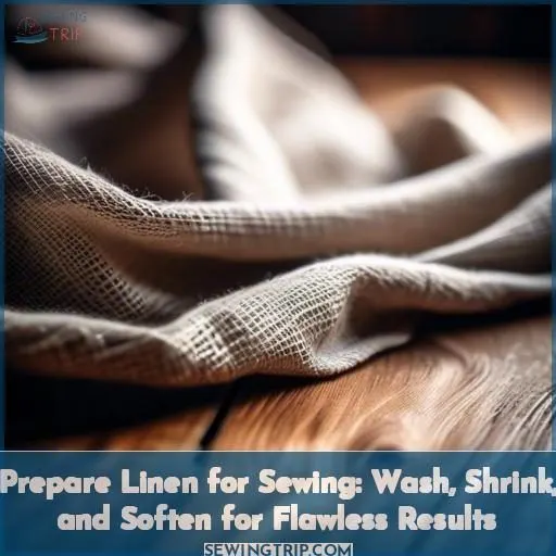 how to prepare linen for sewing