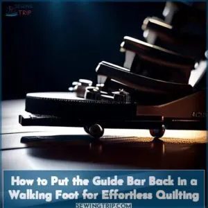 how to put the guide bar back in a walking foot