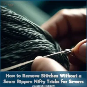 how to remove stitches without a seam ripper