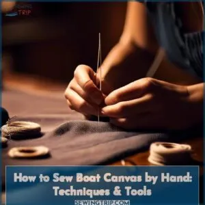 how to sew boat canvas by hand