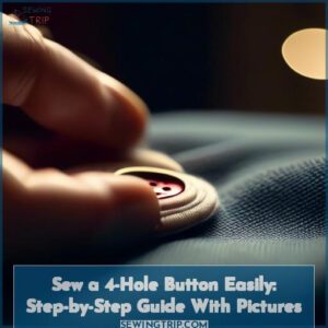 how to sew on a button with 4 holes