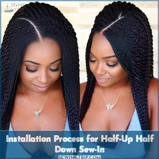 Installation Process for Half-Up Half Down Sew-In