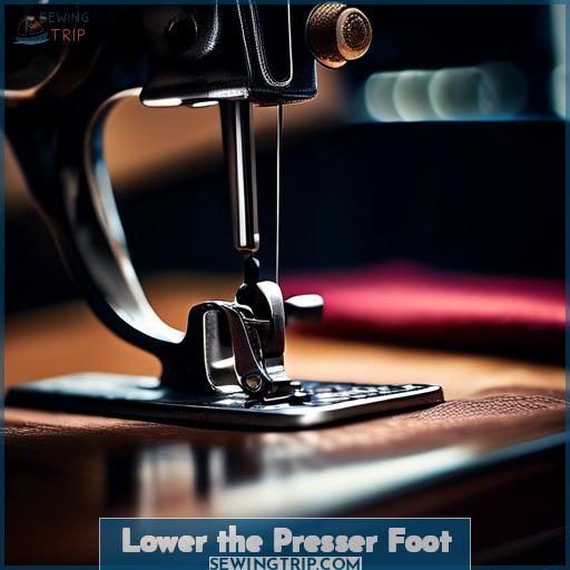 Lower the Presser Foot Lower the Presser Foot