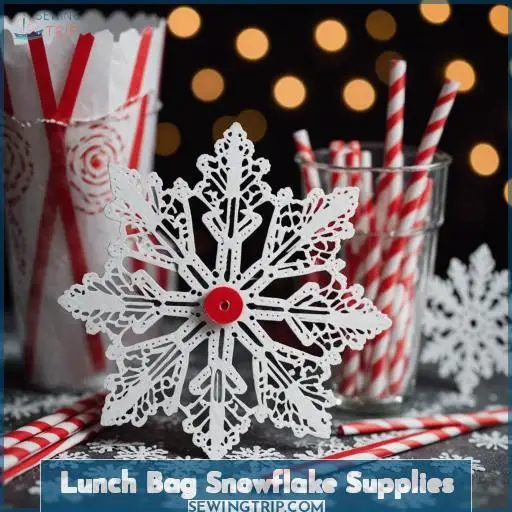 Lunch Bag Snowflake Supplies