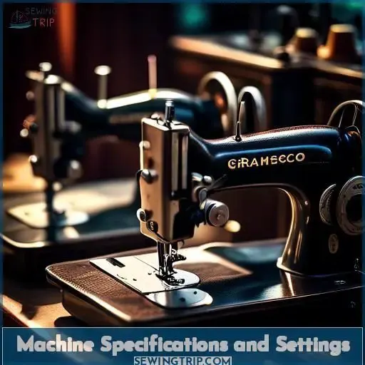 Machine Specifications and Settings