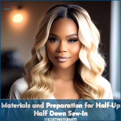 Materials and Preparation for Half-Up Half Down Sew-In