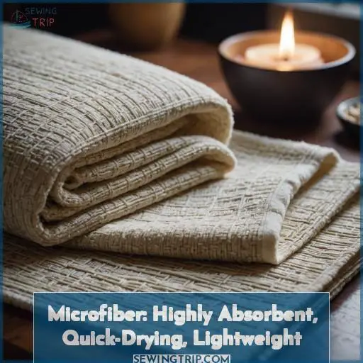 Microfiber: Highly Absorbent, Quick-Drying, Lightweight