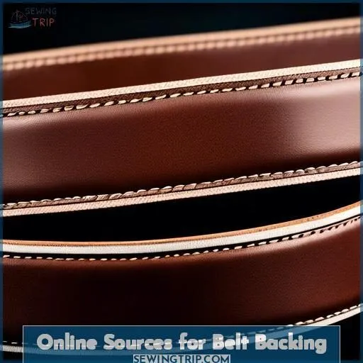 Online Sources for Belt Backing