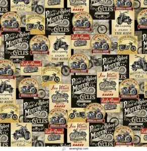 Packed Vintage Motorcycle Signs Multicolor