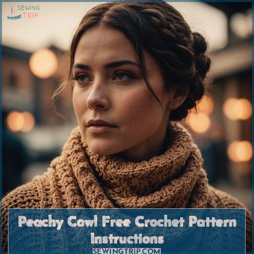 Peachy Cowl Free Crochet Pattern Instructions