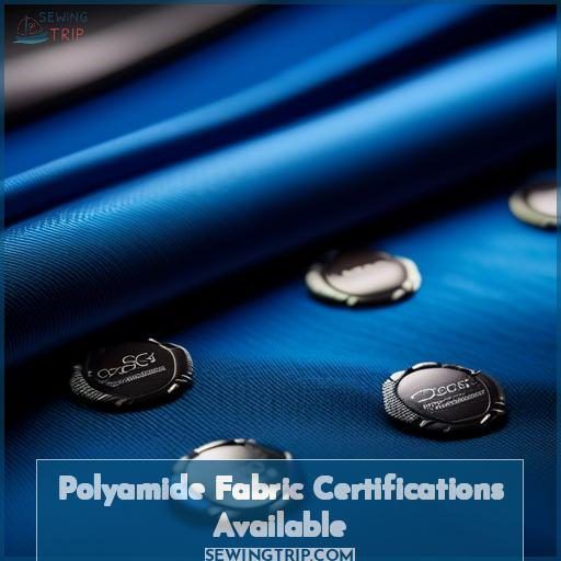 Polyamide Fabric Certifications Available