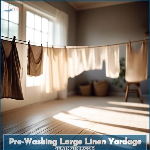 Pre-Washing Large Linen Yardage