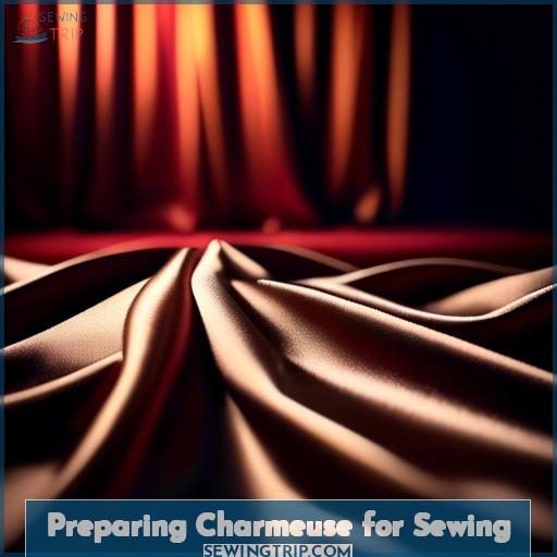 Preparing Charmeuse for Sewing Preparing Charmeuse for Sewing