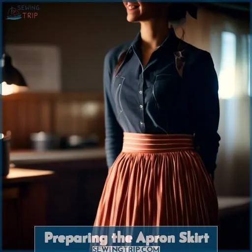 Preparing the Apron Skirt