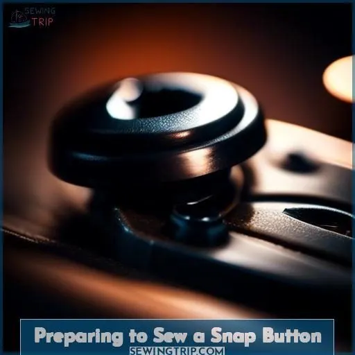 Preparing to Sew a Snap Button