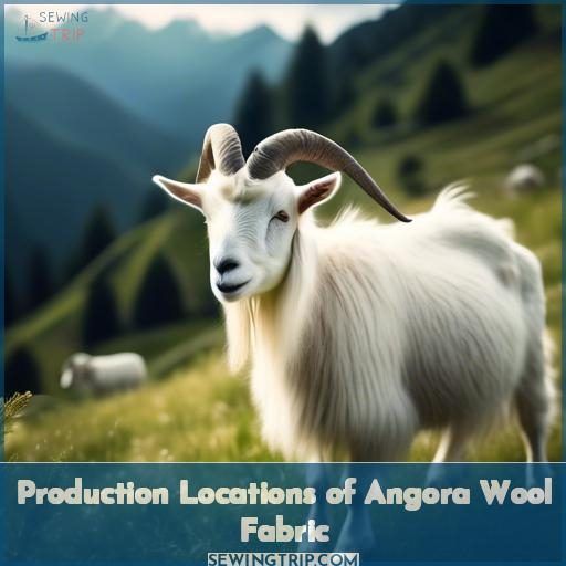 Production Locations of Angora Wool Fabric
