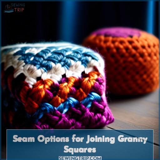 Seam Options for Joining Granny Squares