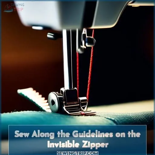 Sew Along the Guidelines on the Invisible Zipper