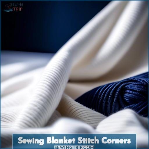 Sewing Blanket Stitch Corners