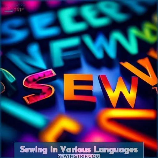 Sewing in Various Languages