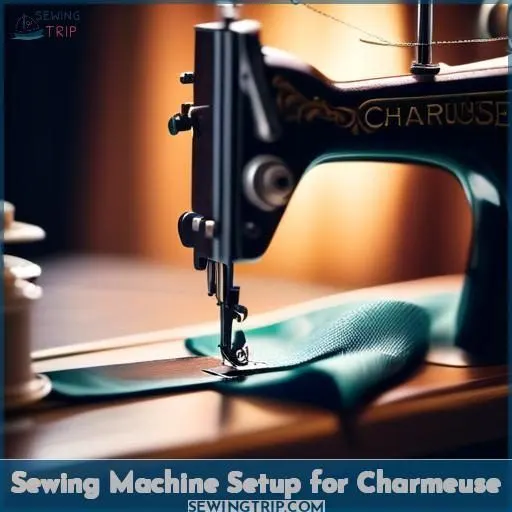 Sewing Machine Setup for Charmeuse