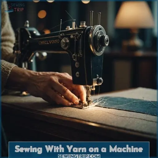 Sewing With Yarn on a Machine